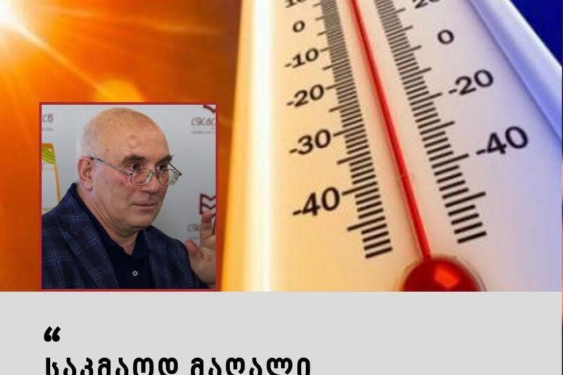 “საკმაოდ მაღალი ტემპერატურებია მოსალოდნელი, მზადყოფნა უნდა დავიწყოთ დღესვე” – რას ამბობს გარემოს დაცვის შეფასების ექსპერტი, მამუკა გვილავა